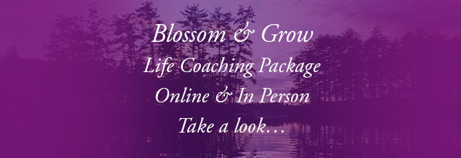 Blossom and Grow text on an image